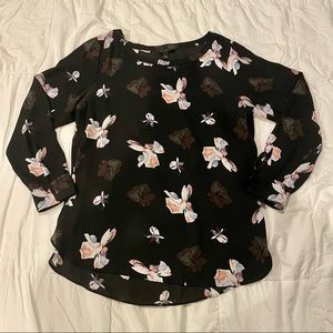 BANANA REPUBLIC Black Long Sleeved Blouse - L